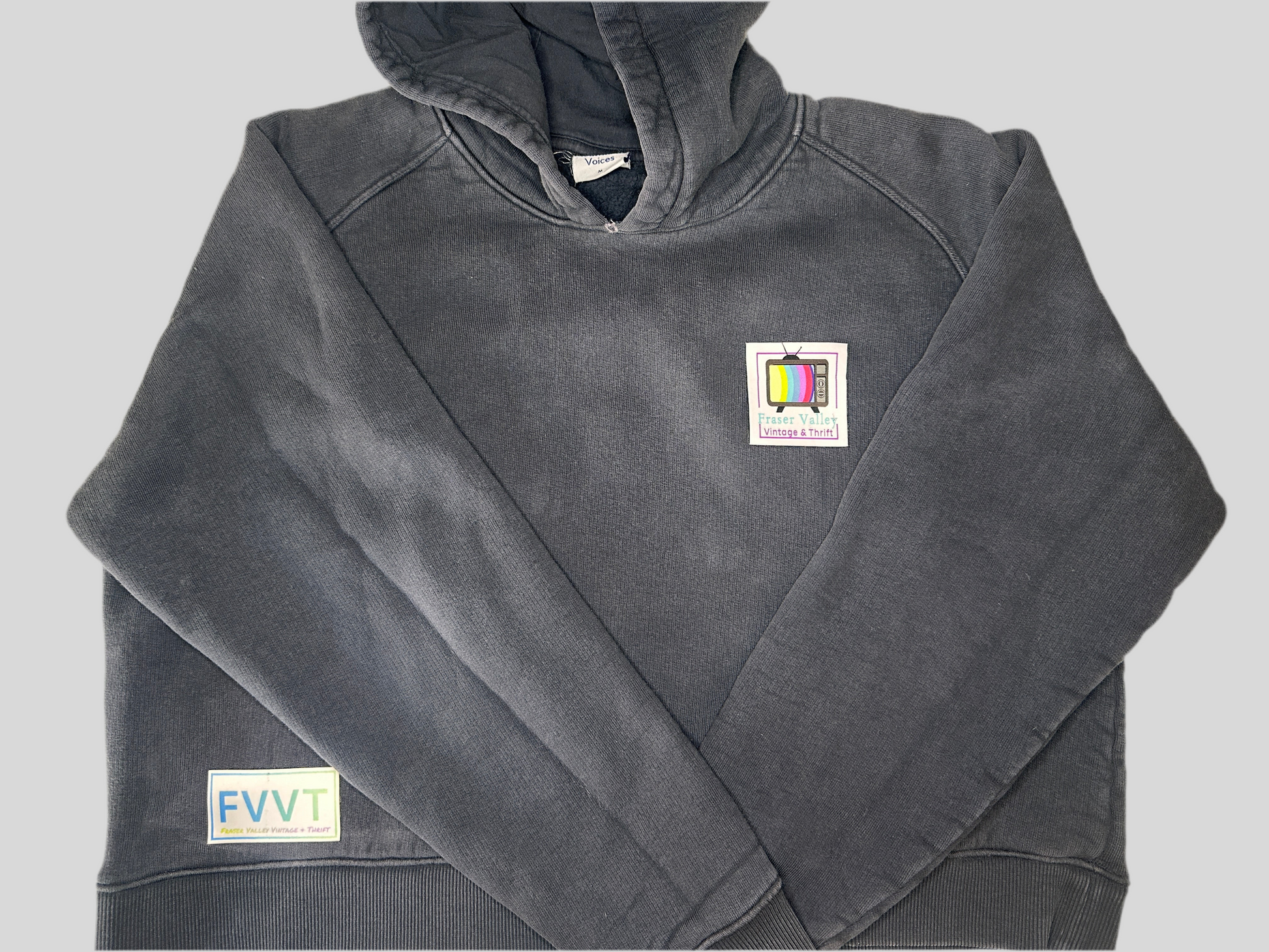 FVVT Double Logo Crop Top Hoodie Women’s Medium