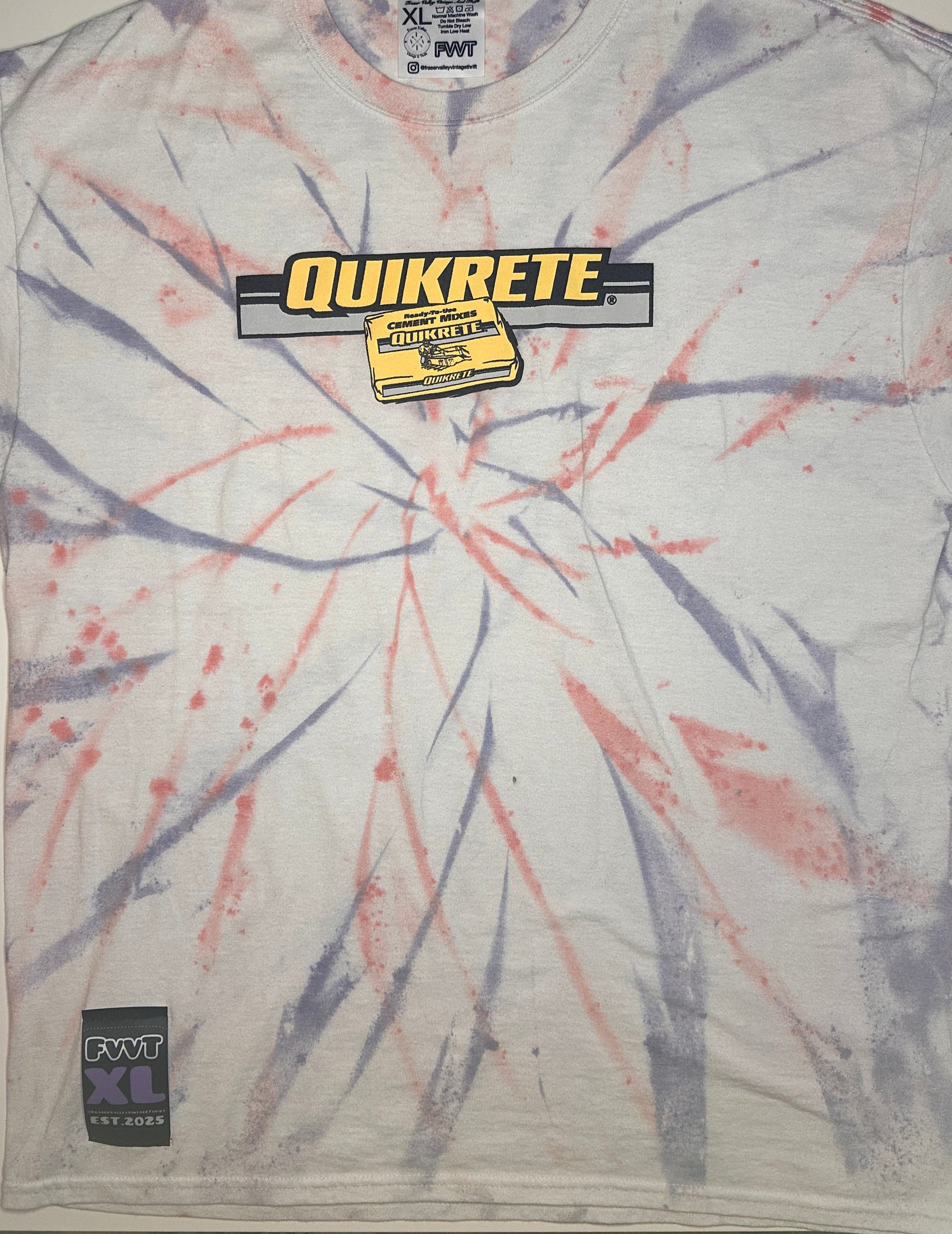 FVVT Custom X 4th of July Quikrete Tye dye men’s XL